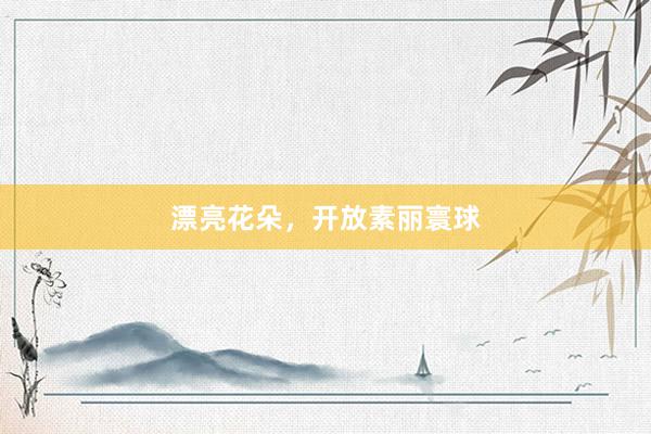 漂亮花朵，开放素丽寰球